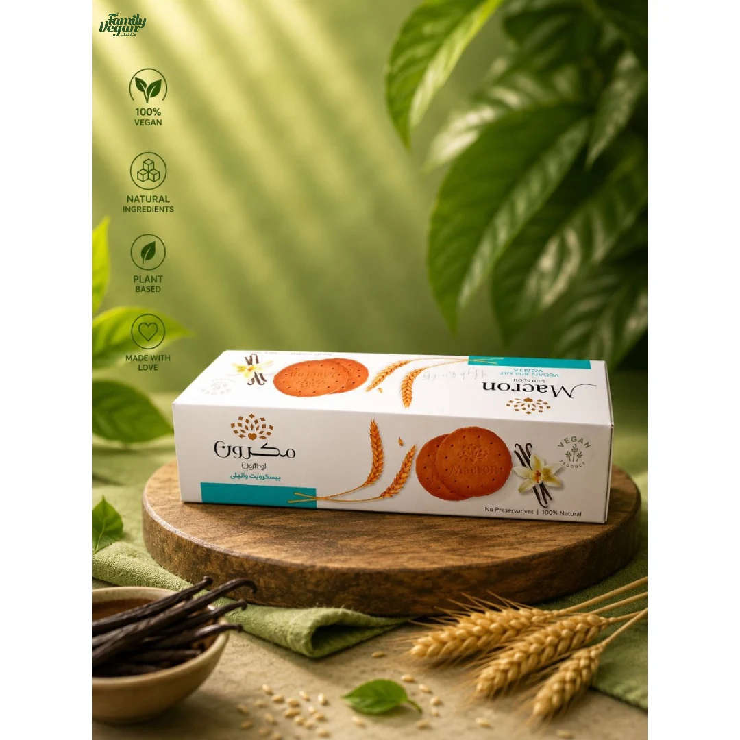 بیسکویت وانیلی مکرون